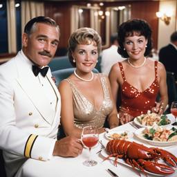 Dinner with the Captain, lobsters and cocktails, FFF Cruises: Voyage 01 · FFF\CRS\002\002