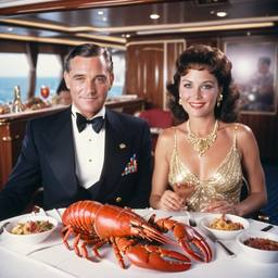 Dinner with the Captain, lobsters and cocktails, FFF Cruises: Voyage 01 · FFF\CRS\002\004