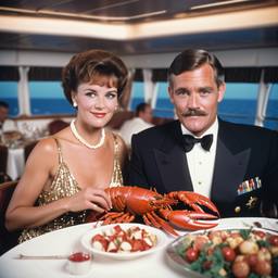 Dinner with the Captain, lobsters and cocktails, FFF Cruises: Voyage 01 · FFF\CRS\002\005