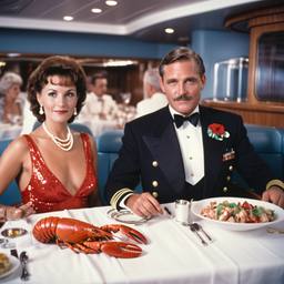 Dinner with the Captain, lobsters and cocktails