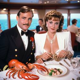 Dinner with the Captain, flamboyant outfits, FFF Cruises: Voyage 01 · FFF\CRS\003\003