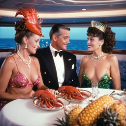 Dinner with the Captain, jellyfish and mermaids, FFF Cruises: Voyage 01 · FFF\CRS\004\003