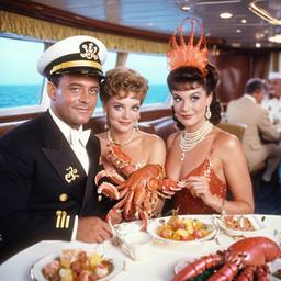 Dinner with the Captain, jellyfish and mermaids, FFF Cruises: Voyage 01 · FFF\CRS\004\005
