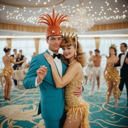 Ballroom dancing, lobster and octopus headdresses (surreal), FFF Cruises: Voyage 01 · FFF\CRS\008\001