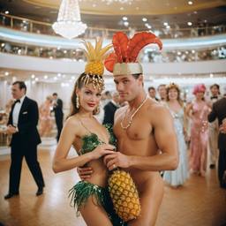 Ballroom dancing, lobster and octopus headdresses (surreal), FFF Cruises: Voyage 01 · FFF\CRS\008\003