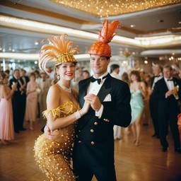 Ballroom dancing, lobster and octopus headdresses (surreal), FFF Cruises: Voyage 01 · FFF\CRS\008\006