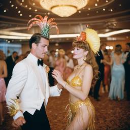 Ballroom dancing, lobster and octopus headdresses (surreal), FFF Cruises: Voyage 01 · FFF\CRS\008\007