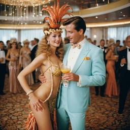 Ballroom dancing, lobster and octopus headdresses (surreal), FFF Cruises: Voyage 01 · FFF\CRS\008\009