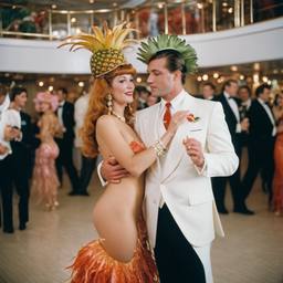 Ballroom dancing, lobster and octopus headdresses (surreal), FFF Cruises: Voyage 01 · FFF\CRS\008\011