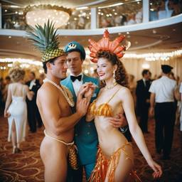 Ballroom dancing, lobster and octopus headdresses (surreal), FFF Cruises: Voyage 01 · FFF\CRS\008\013