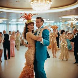 Ballroom dancing, lobster and octopus headdresses (surreal), FFF Cruises: Voyage 01 · FFF\CRS\008\014