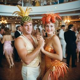 Ballroom dancing, lobster and octopus headdresses (surreal), FFF Cruises: Voyage 01 · FFF\CRS\008\015