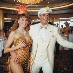 Ballroom dancing, lobster and octopus headdresses (surreal), FFF Cruises: Voyage 01 · FFF\CRS\008\017