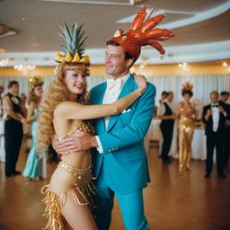Ballroom dancing, lobster and octopus headdresses (surreal), FFF Cruises: Voyage 01 · FFF\CRS\008\018