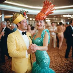 Ballroom dancing, lobster and octopus headdresses (surreal), FFF Cruises: Voyage 01 · FFF\CRS\008\020