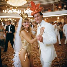 Ballroom dancing, lobster and octopus headdresses (surreal), FFF Cruises: Voyage 01 · FFF\CRS\008\021