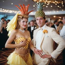 Ballroom dancing, lobster and octopus headdresses (surreal), FFF Cruises: Voyage 01 · FFF\CRS\008\022