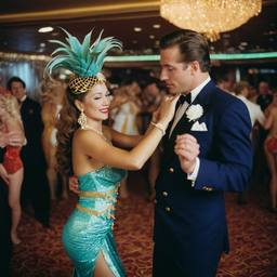 Ballroom dancing, seahorse and mermaid costumes (surreal), FFF Cruises: Voyage 01 · FFF\CRS\009\011