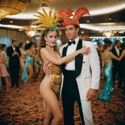 Ballroom dancing, seahorse and mermaid costumes (surreal), FFF Cruises: Voyage 01 · FFF\CRS\009\016