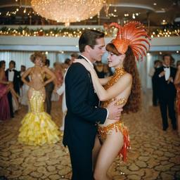 Ballroom dancing, seahorse and mermaid costumes (surreal), FFF Cruises: Voyage 01 · FFF\CRS\009\017