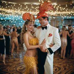 Ballroom dancing, seahorse and mermaid costumes (surreal), FFF Cruises: Voyage 01 · FFF\CRS\009\023