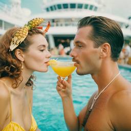 Cocktails from pineapples in the pool (surreal), FFF Cruises: Voyage 01 · FFF\CRS\015\015
