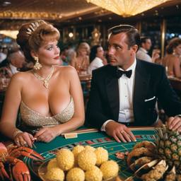 The casino, lobsters on the tables (surreal), FFF Cruises: Voyage 01 · FFF\CRS\018\011