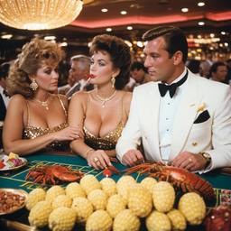 The casino, lobsters on the tables (surreal), FFF Cruises: Voyage 01 · FFF\CRS\018\016