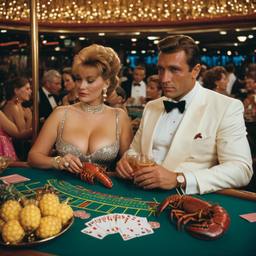 The casino, lobsters on the tables (surreal), FFF Cruises: Voyage 01 · FFF\CRS\018\019