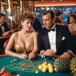 The casino, lobsters on the tables (surreal), FFF Cruises: Voyage 01 · FFF\CRS\018\020