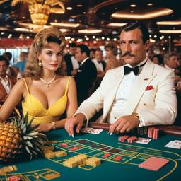 The Captain and his Hollywood wife at the casino, FFF Cruises: Voyage 01 · FFF\CRS\019\001