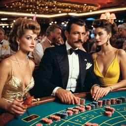 The Captain and his Hollywood wife at the casino, FFF Cruises: Voyage 01 · FFF\CRS\019\004