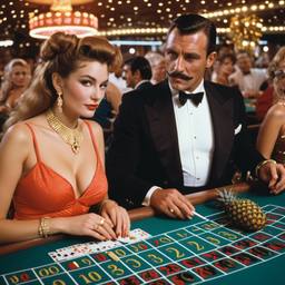 The Captain and his Hollywood wife at the casino, FFF Cruises: Voyage 01 · FFF\CRS\019\006