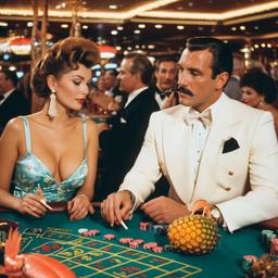 The Captain and his Hollywood wife at the casino, FFF Cruises: Voyage 01 · FFF\CRS\019\010
