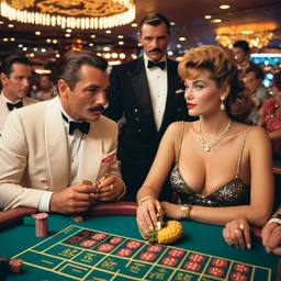 The Captain and his Hollywood wife at the casino, FFF Cruises: Voyage 01 · FFF\CRS\019\011