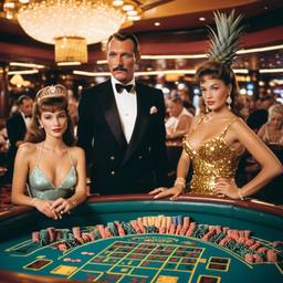 The Captain and his Hollywood wife at the casino, FFF Cruises: Voyage 01 · FFF\CRS\019\013
