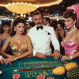 The Captain and his Hollywood wife at the casino, FFF Cruises: Voyage 01 · FFF\CRS\019\014