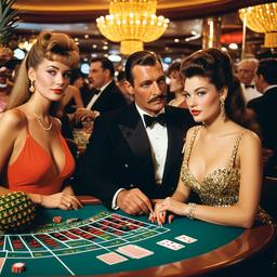 The Captain and his Hollywood wife at the casino, FFF Cruises: Voyage 01 · FFF\CRS\019\015