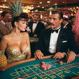 The Captain and his Hollywood wife at the casino, FFF Cruises: Voyage 01 · FFF\CRS\019\016