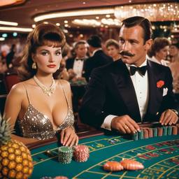 The Captain and his Hollywood wife at the casino, FFF Cruises: Voyage 01 · FFF\CRS\019\017