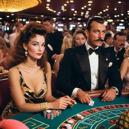 The Captain and his Hollywood wife at the casino, FFF Cruises: Voyage 01 · FFF\CRS\019\018