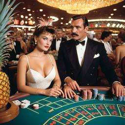 The Captain and his Hollywood wife at the casino, FFF Cruises: Voyage 01 · FFF\CRS\019\019