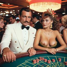 The Captain and his Hollywood wife at the casino, FFF Cruises: Voyage 01 · FFF\CRS\019\020