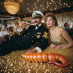 The Captain in bed with grandmas eating ice cream, FFF Cruises: Voyage 01 · FFF\CRS\023\002
