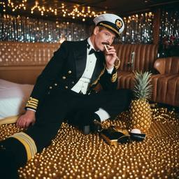The Captain in bed with grandmas eating ice cream, FFF Cruises: Voyage 01 · FFF\CRS\023\012