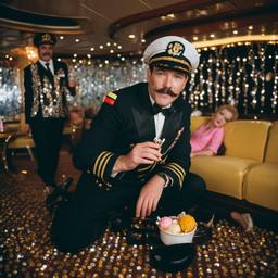 The Captain in bed with grandmas eating ice cream, FFF Cruises: Voyage 01 · FFF\CRS\023\013