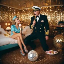 The Captain in bed with grandmas eating ice cream, FFF Cruises: Voyage 01 · FFF\CRS\023\014