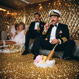 The Captain in bed with grandmas eating ice cream, FFF Cruises: Voyage 01 · FFF\CRS\023\016