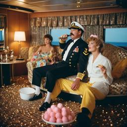 The Captain in bed with grandmas eating ice cream, FFF Cruises: Voyage 01 · FFF\CRS\023\022
