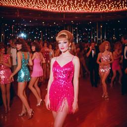 Disco dancers dressed as flamingos (1970s), FFF Cruises: Voyage 01 · FFF\CRS\025\012